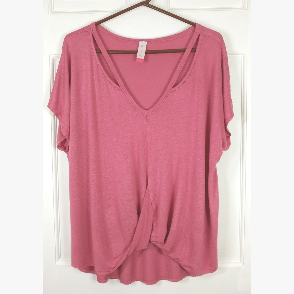 Nobo Top size XXXL 3XG Dusty Rose Mauve Knotted